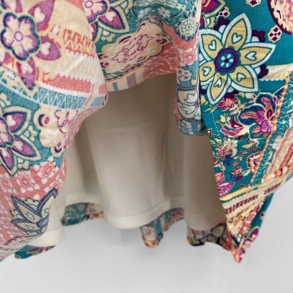 Andree By Unit Women's Long-Sleeve Bohemian Print A-Line Dress Multi-Color Small - Picture 5 of 13